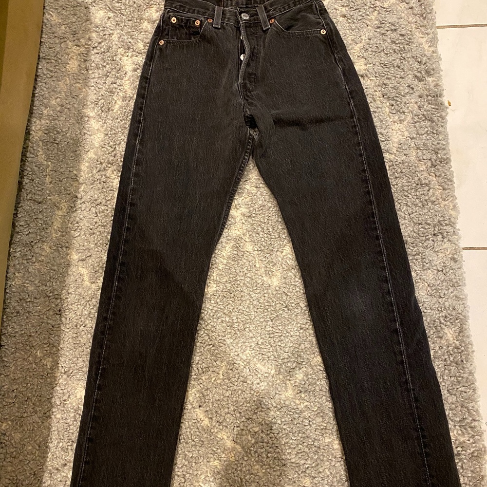 Black denim Levi's High Waist Jeans
